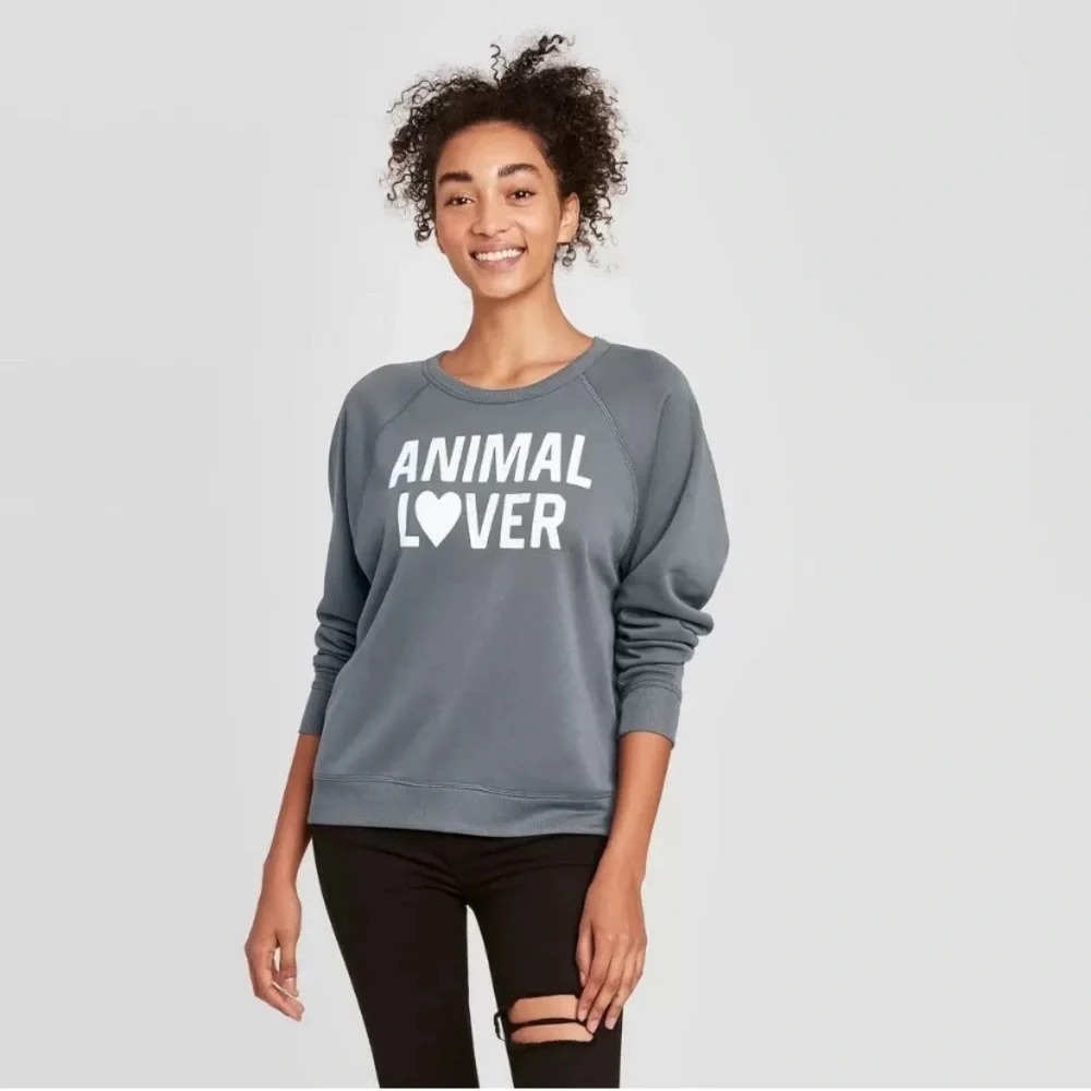 Grayson Threads Sweatshirt Animal Lover Graphic Pullover NWT